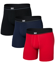 Zestaw bokserek męskich SAXX ESSENTIAL COTTON BOXER BRIEF FLY 3szt