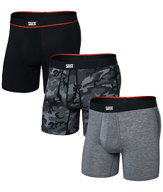 Bokserki SAXX VIBE XTRA SOFT COMFORT BOXER BRF FLY 3PK Man
